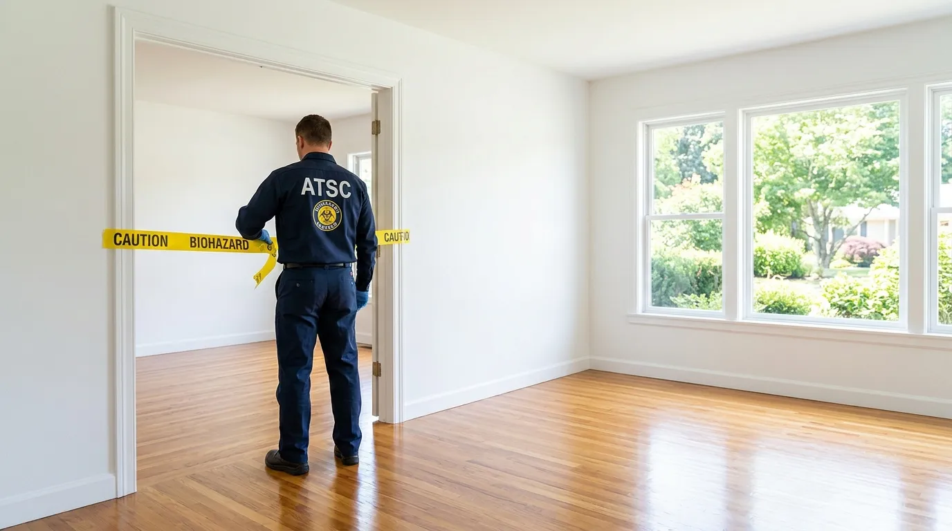 Certified biohazard cleanup crew performing Decomposition Cleanup in Anaheim